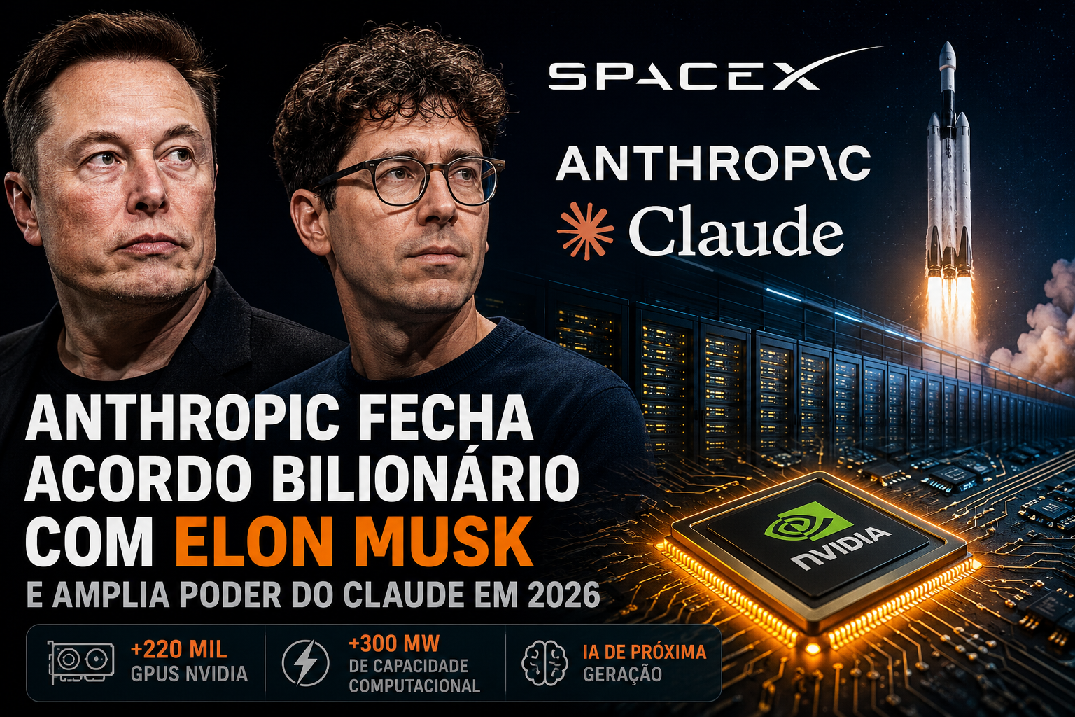 Anthropic fecha acordo bilionário com Elon Musk e amplia poder do Claude em 2026